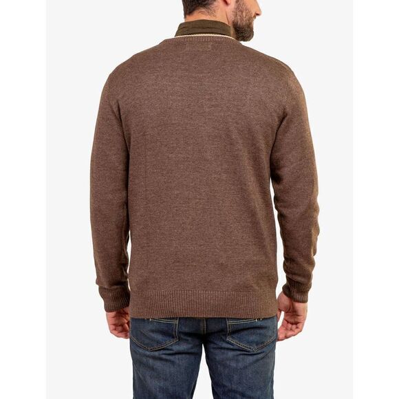 U.S. Polo Assn. Solid Jersey Crew Neck Sweater Cigar Heather Size XXL - Picture 3 of 8